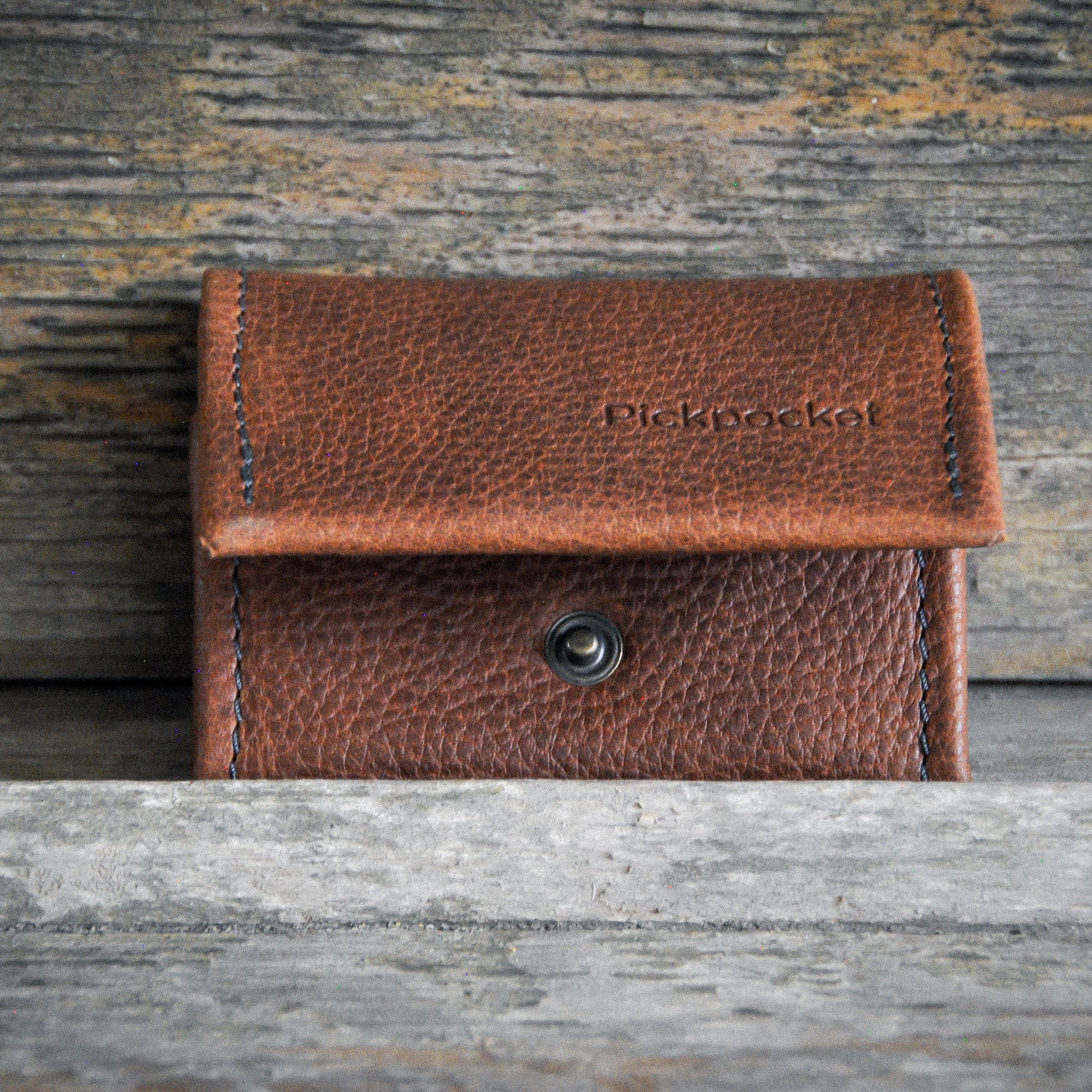 Compact Leather Wallet - Martini Metal Craft